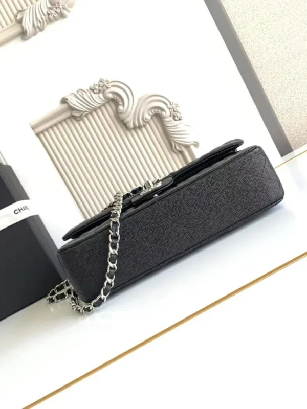 079ec2b8-cbc465241e02.webp Chanel Classic Flap Bag 25 cm Black – Silver Tone Hardware A01112, Designer Handbags, Women’s Purse, luxury bags, Chanel bags