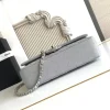 0929f818-7e4290cdc725.webp Chanel Classic Flap Bag 25 cm Grey Silver- Tone Hardware A01112, Designer Handbags, Women’s Purse, luxury bags, Chanel bags