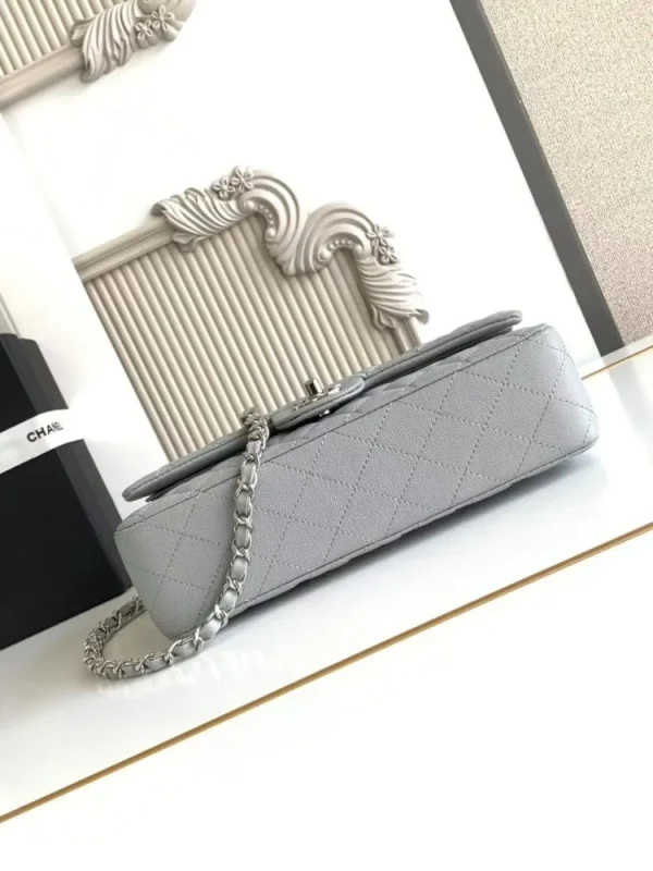 0929f818-7e4290cdc725.webp Chanel Classic Flap Bag 25 cm Grey Silver- Tone Hardware A01112, Designer Handbags, Women’s Purse, luxury bags, Chanel bags