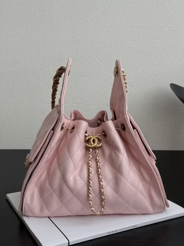 09662a79-e484a3104b61.webp Chanel Spring-Summer 2025 Handbag Grained Calfskin & Gold-Tone Metal Pink 30Cm/ 11.8In, Designer Handbags, Women’s Purse, luxury bags, Chanel bags