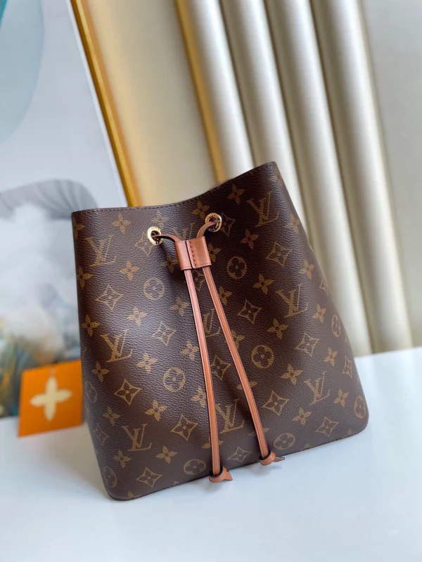 0a35c1f3c384c8125431bc14f96f6188-2838fb4a669c.webp Louis Vuitton Luxury Monogram Canvas And Leather Handbag Neonoe Caramel, Designer Handbags, Womens Purse, luxury bags
