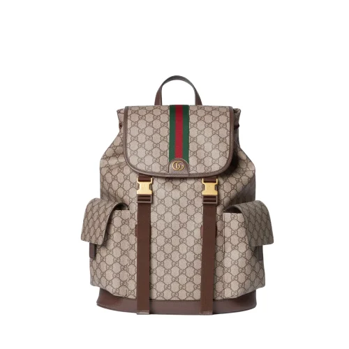 1-4-07105aaeb896.webp Gucci Ophidia Large Backpack 839110 Beige And Dark Brown 35cm/13.8in