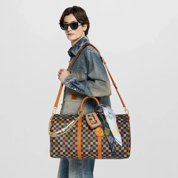10001-176-38613607b817.webp Louis Vuitton Keepall Bandoulire 50 Damier Ebene Canvas – Men Bags 50cm N00170, Designer Handbags, luxury bags