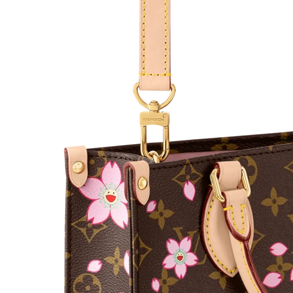 10002-414-0a26e5b4aae4.webp Louis Vuitton LV x Murakami OnTheGo PM Sakura Brown 25cm M13269, Designer Handbags, Womens Purse, luxury bags