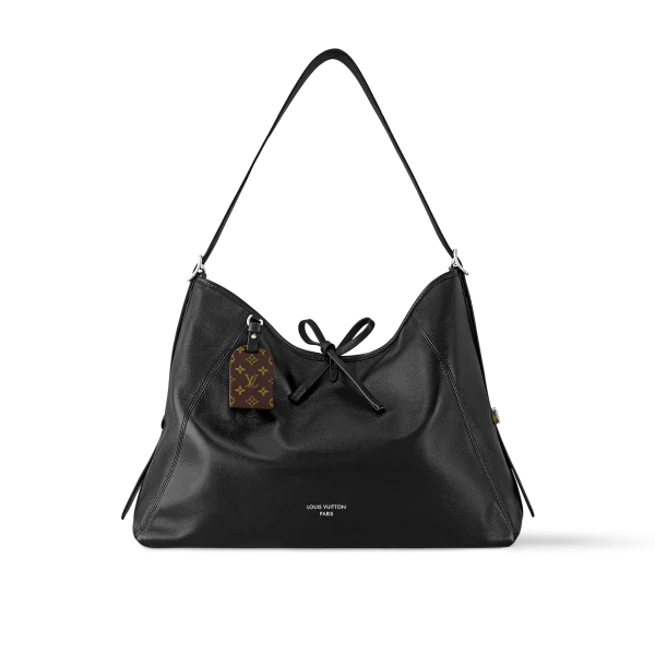 10003-31-d21f5de0b120.webp Louis Vuitton CarryAll Vibe MM Medium Black Leather Shoulder Bag 39cm/15.4in M25143, Designer Handbags, Womens Purse, luxury bags