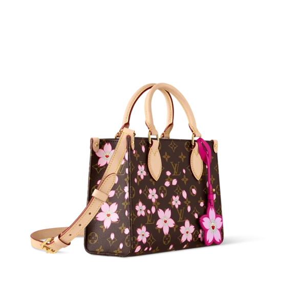 10003-392-bc41b584dd58.webp Louis Vuitton LV x Murakami OnTheGo PM Sakura Brown 25cm M13269, Designer Handbags, Womens Purse, luxury bags