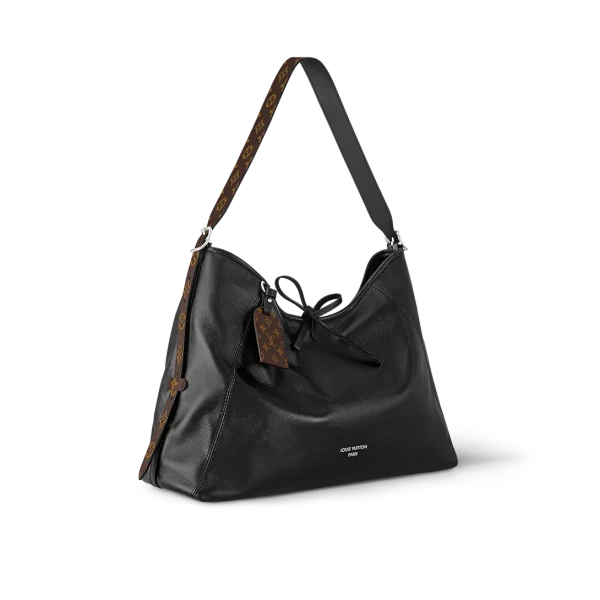 10004-29-366315f28799.webp Louis Vuitton CarryAll Vibe MM Medium Black Leather Shoulder Bag 39cm/15.4in M25143, Designer Handbags, Womens Purse, luxury bags