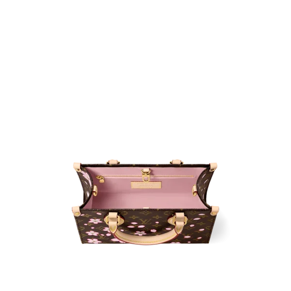 10004-351-3a2344039a82.webp Louis Vuitton LV x Murakami OnTheGo PM Sakura Brown 25cm M13269, Designer Handbags, Womens Purse, luxury bags