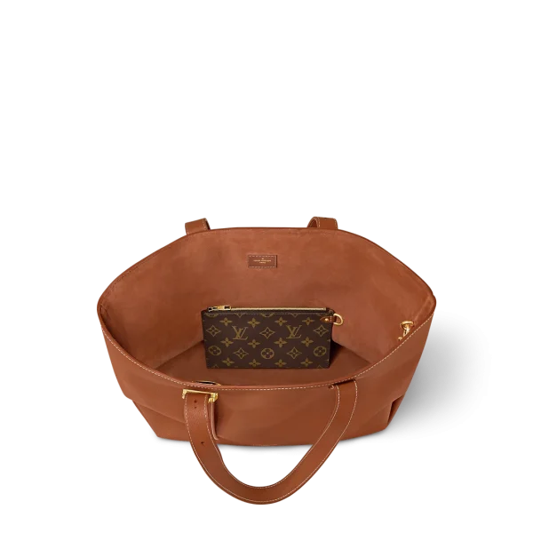 10005-57-03dd4c74c3b8.webp Louis Vuitton LV Low Key Cabas MM Cognac Brown M25342 47cm/ 18.5in, Designer Handbags, Womens Purse, luxury bags