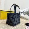 104-5-913367ec800c.webp Fendi Roll Mini Ff Chenille Bag Dark Blue 16Cm