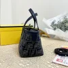 105-8-f22ce5817ce1.webp Fendi Roll Mini Ff Chenille Bag Dark Blue 16Cm