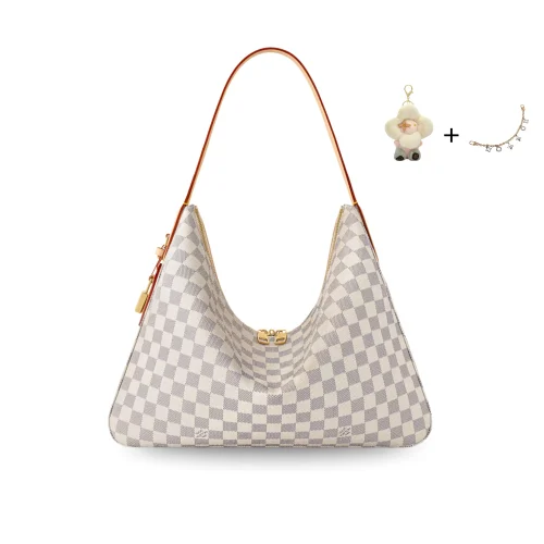 111111-2403cfbf0e3e.webp Louis Vuitton Slouchy MM Shoulder Bag Damier Azur 40cm/15.7in N00126, Designer Handbags, Womens Purse, luxury bags