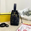 Fendi Mon Tresor Ff Chenille Mini Bag Dark Blue 21Cm