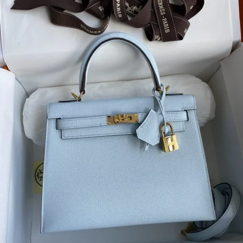 12a-49e7e3f27b7a.webp Hermes Kelly 25 Bag In Light Blue Epsom Leather For Women 25cm/10in