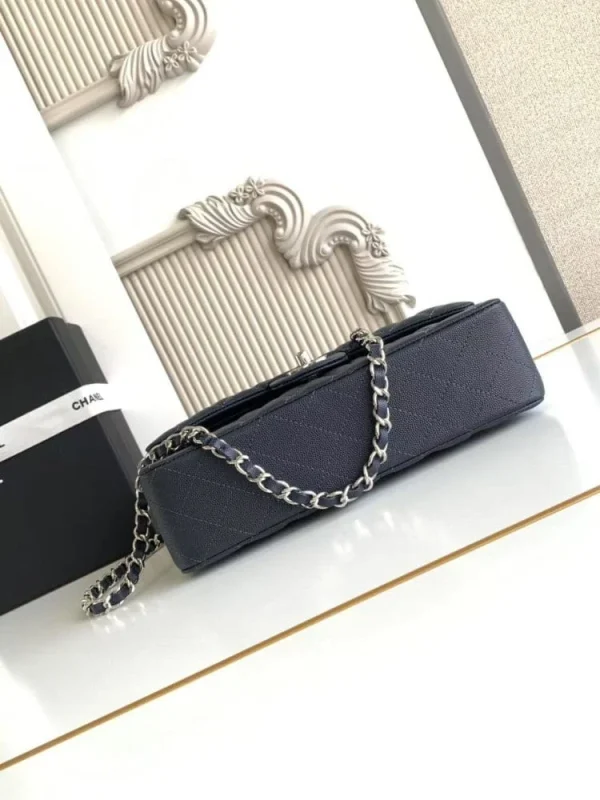 12e191e8-9cb8baadcc10.webp Chanel Classic Flap Bag 25 cm Navy Blue Silver-Tone Hardware A01112, Designer Handbag, Women’s Purse, Designer Handbags, Women’s Purse, luxury bags, Chanel bags