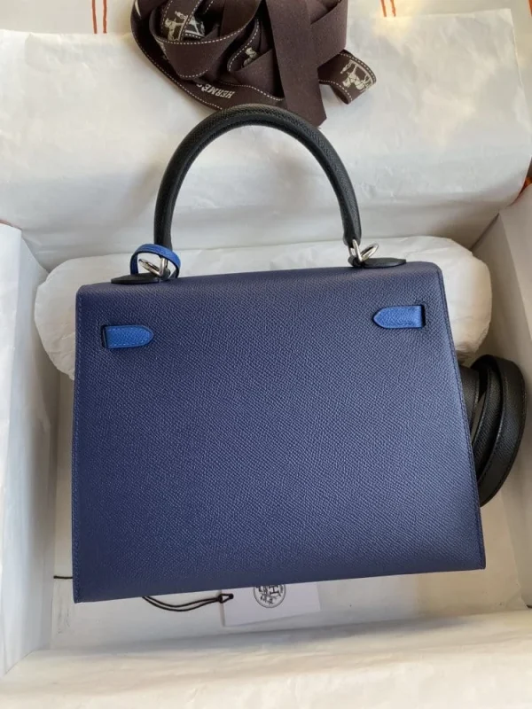 Hermes Kelly 25 Bag In Navy Blue Epsom Leather For Women 25cm/10in