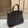 Hermes Birkin 25Cm Black Swift Leather Gold Hardware