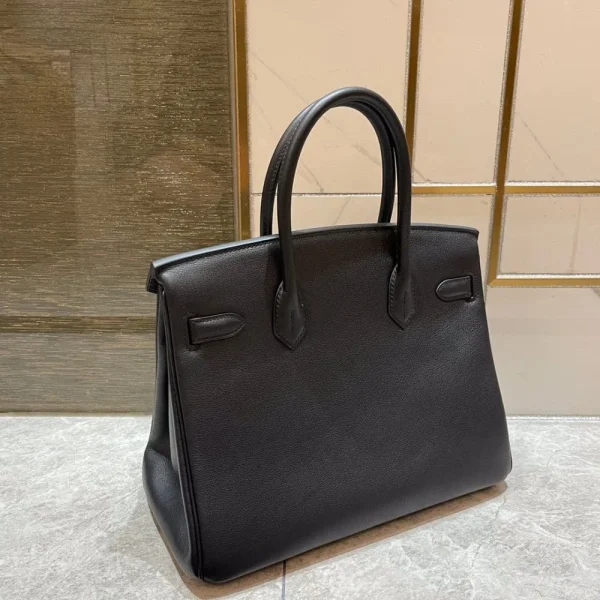 Hermes Birkin 25Cm Black Swift Leather Gold Hardware