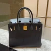 Hermes Birkin 25Cm Black Swift Leather Gold Hardware