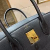 Hermes Birkin 25Cm Black Swift Leather Gold Hardware