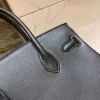 Hermes Birkin 25Cm Black Swift Leather Gold Hardware