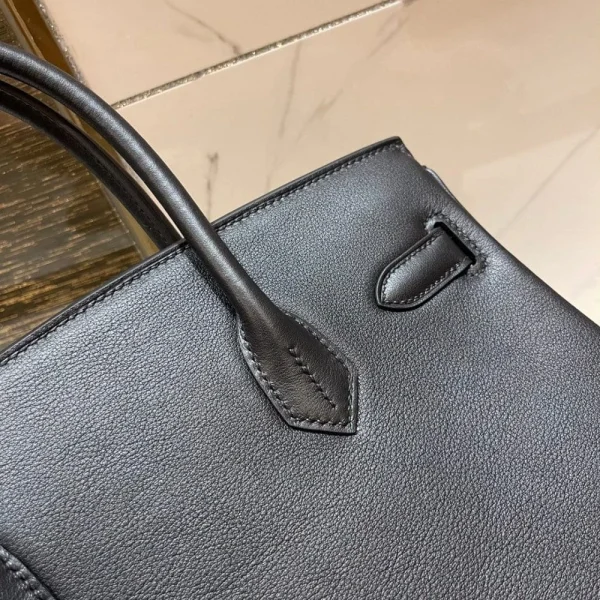 Hermes Birkin 25Cm Black Swift Leather Gold Hardware