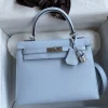 Hermes Kelly 25 Bag In Sky Blue Epsom Leather For Women 25cm/10in