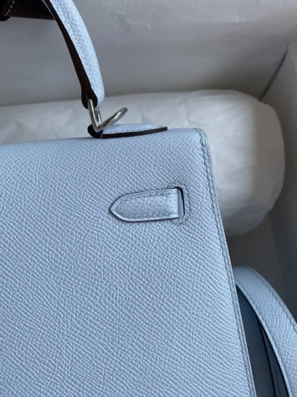 Hermes Kelly 25 Bag In Sky Blue Epsom Leather For Women 25cm/10in