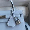 Hermes Kelly 25 Bag In Sky Blue Epsom Leather For Women 25cm/10in