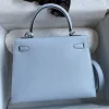 Hermes Kelly 25 Bag In Sky Blue Epsom Leather For Women 25cm/10in