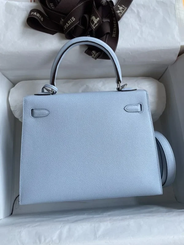 Hermes Kelly 25 Bag In Sky Blue Epsom Leather For Women 25cm/10in