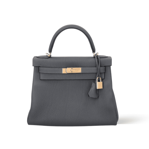 14-1-0a0dd2d8f624.webp Hermes Kelly 28 Bag In Gray Togo Leather For Women 28cm/11in