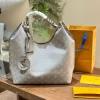 147-1-1-76809a3a067e.webp Louis Vuitton Creme Mahina Carmel Hobo Bag Grey 40Cm, Designer Handbags, Womens Purse, luxury bags