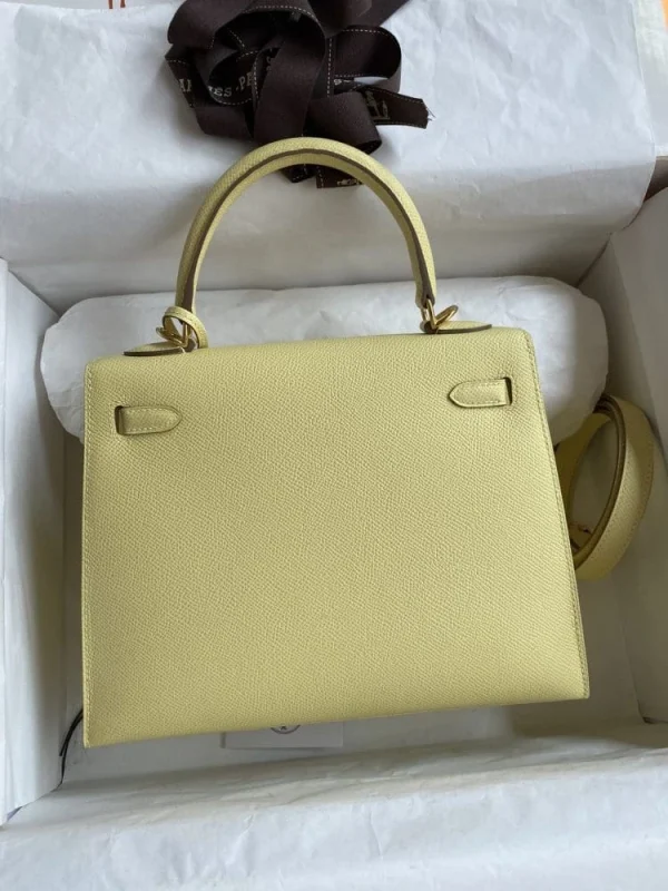 14cv-8883b7c5d1b3.webp Hermes Kelly 25 Bag In Pastel Yellow Epsom Leather For Women 25cm/10in