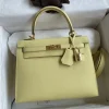 14g-4b11dc4cc3ca.webp Hermes Kelly 25 Bag In Pastel Yellow Epsom Leather For Women 25cm/10in