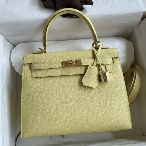 14g-4b11dc4cc3ca.webp Hermes Kelly 25 Bag In Pastel Yellow Epsom Leather For Women 25cm/10in