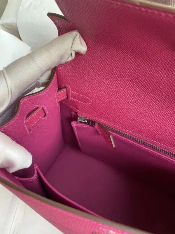 15-26ea551b7a09.webp Hermes Kelly 25 Bag In Hot Pink Epsom Leather For Women 25cm/10in