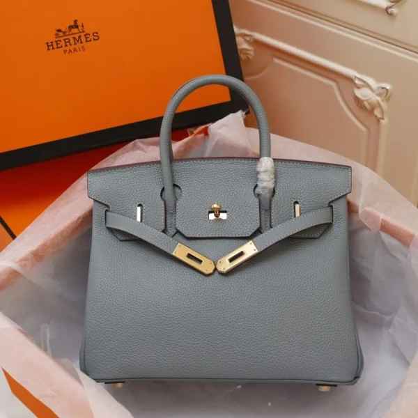 Hermes Birkin Bag 30 Tempered Gray Togo Gold Hardware