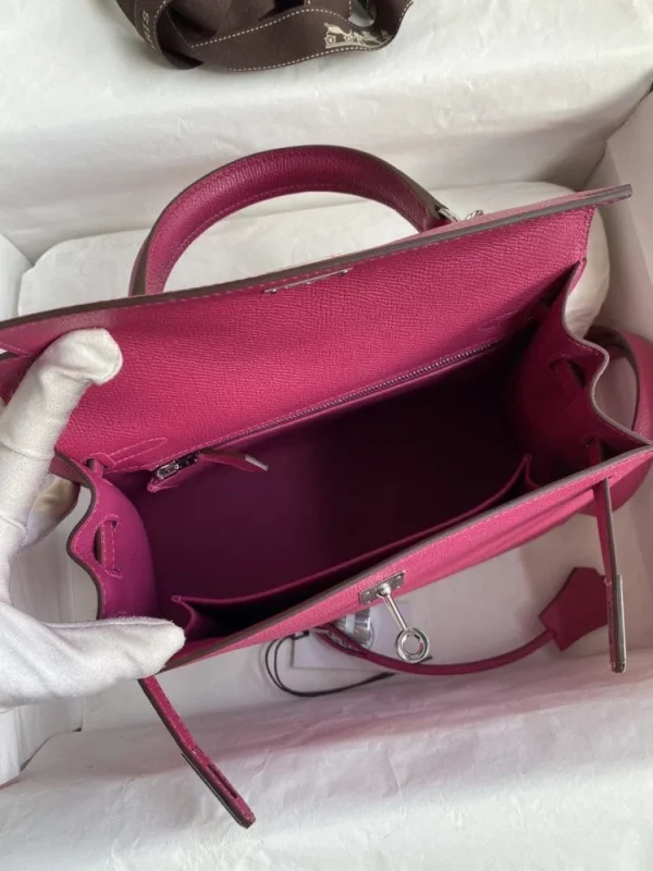 15f-9fda7a590101.webp Hermes Kelly 25 Bag In Hot Pink Epsom Leather For Women 25cm/10in