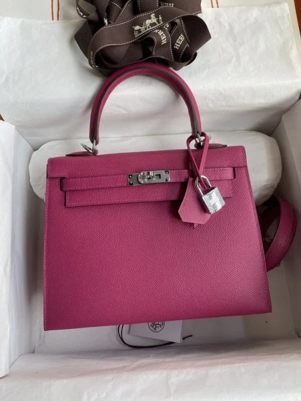 15p-ee809e8cffb1.webp Hermes Kelly 25 Bag In Hot Pink Epsom Leather For Women 25cm/10in