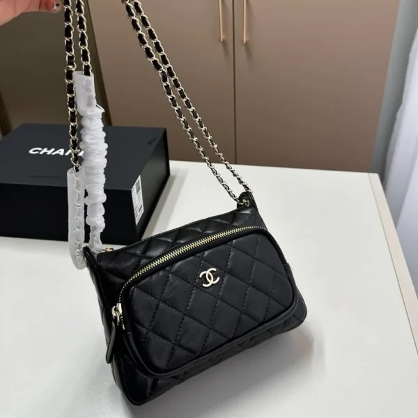 164-11-b51917c5fe95.webp Chanel Shoulder Crossbody Bag With Chain Black 20Cm/15in, Designer Handbags, Women’s Purse, luxury bags, Chanel bags