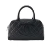 Chanel Quilted Caviar Small Bowler Satchel Black 25Cm/9.8in, Designer Handbags, Women’s Purse, luxury bags, Chanel bags
