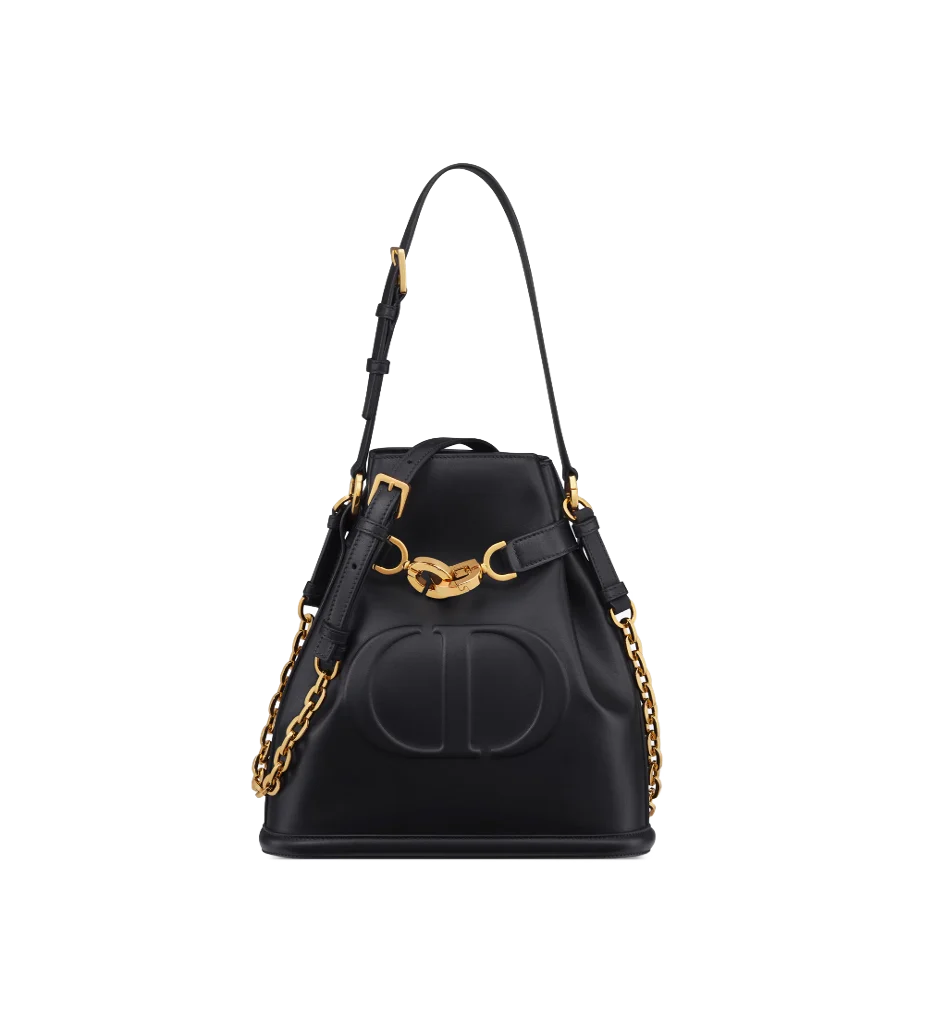 Medium C’est Dior Bag Black CD-Embossed Calfskin - view 1