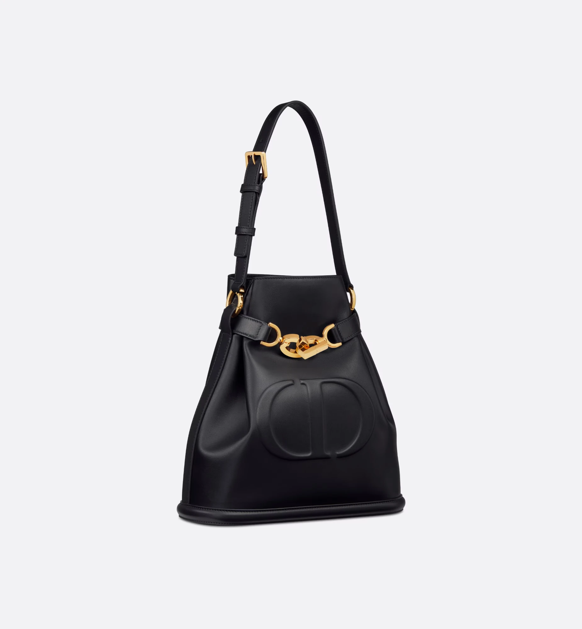 Medium C’est Dior Bag Black CD-Embossed Calfskin - view 2