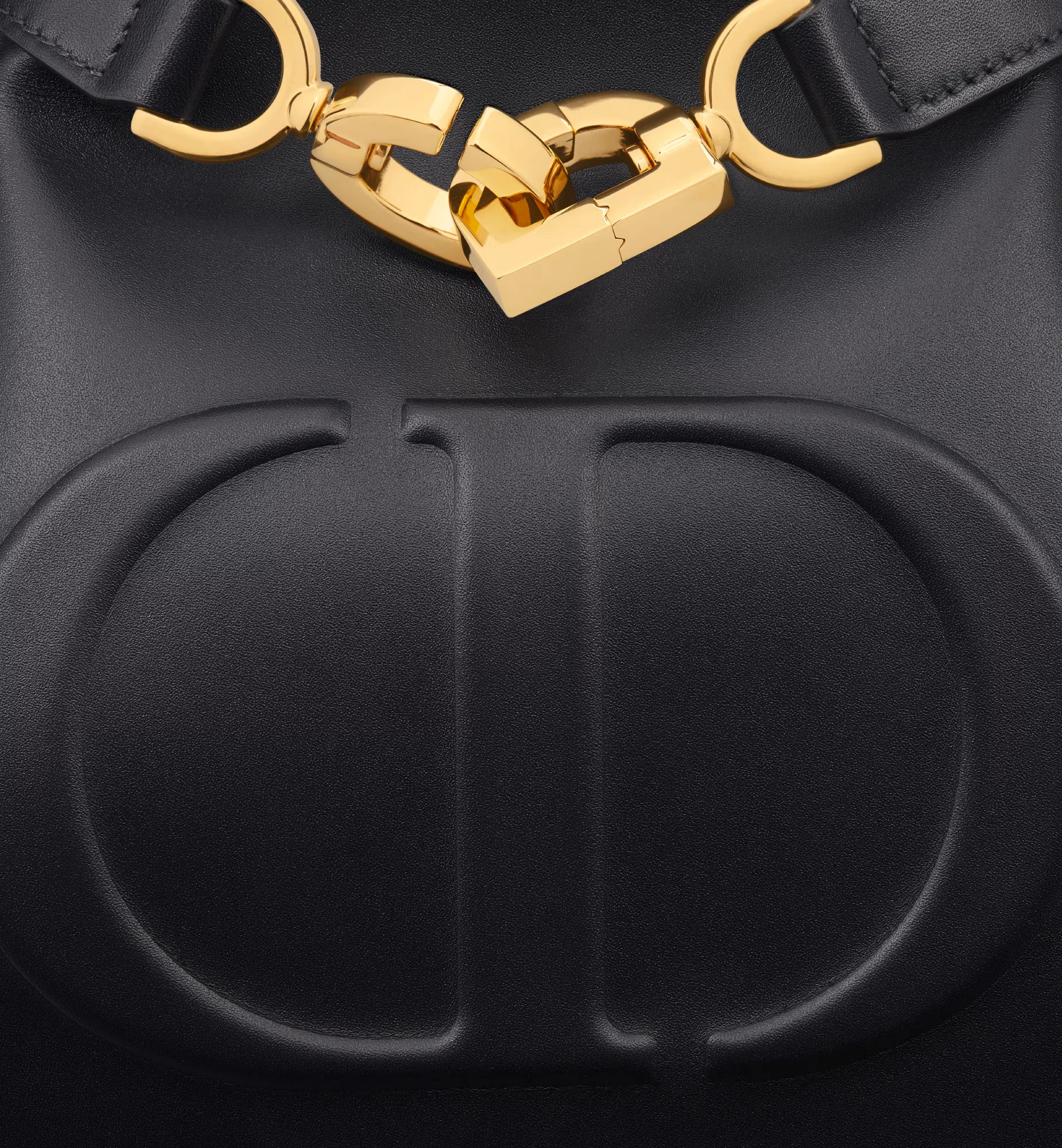 Medium C’est Dior Bag Black CD-Embossed Calfskin - view 8