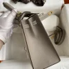 Hermes Kelly 25 Bag In Ivory Beige Epsom Leather For Women 25cm/10in