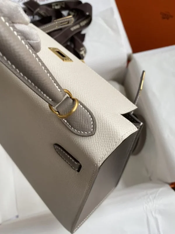 Hermes Kelly 25 Bag In Ivory Beige Epsom Leather For Women 25cm/10in