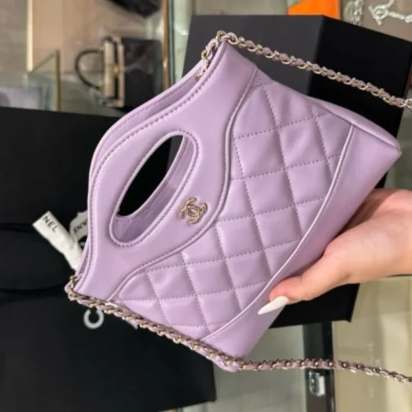 17-3-942e0558f44e.webp Chanel 31 Mini Shopping Bag Purple 20.5Cm/8.1in, Designer Handbags, Women’s Purse, luxury bags, Chanel bags