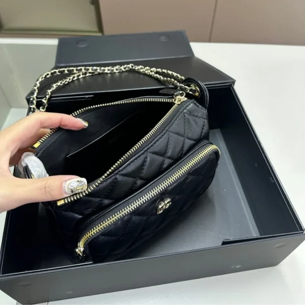 171-8-3424b4962a9b.webp Chanel Shoulder Crossbody Bag With Chain Black 20Cm/15in, Designer Handbags, Women’s Purse, luxury bags, Chanel bags