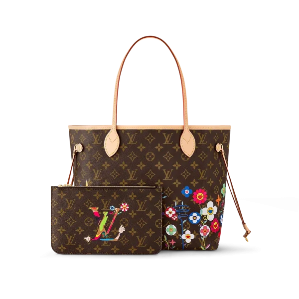 Louis Vuitton LV x TM Neverfull MM Monogram Coated Canvas 31cm M13271, Designer Handbags, Womens Purse, luxury bags